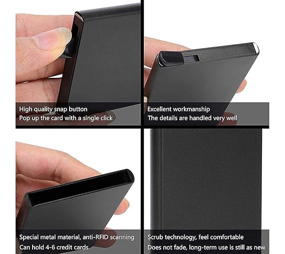 Debit/Credit Card Holder Blocking Security Slim Case for Men/Women Holding 6-7 Cards