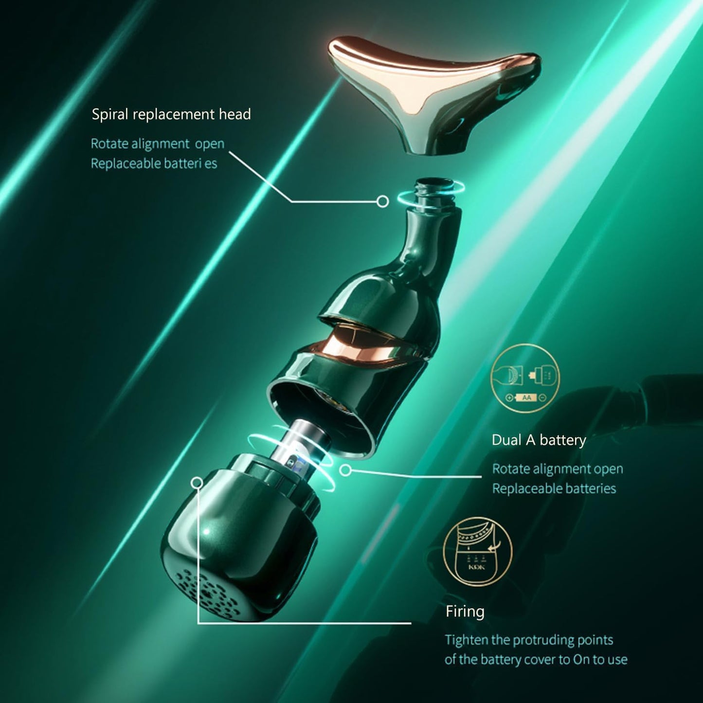 ✨ 4D 3-in-1 Anti-Wrinkle Face, Neck & Eye Massager – Sonic Vibration Beauty Device