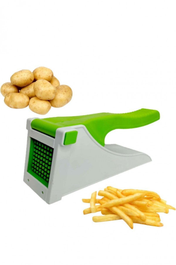 🍟 Plastic French Fries Maker – Heavy-Duty Vegetable Cutter with Interchangeable Blades
