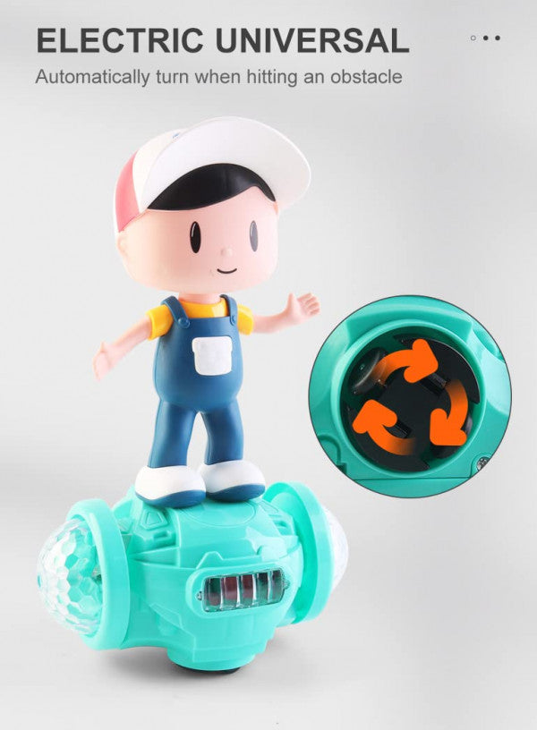 Lighting Fashion Boy – 360° Rotating Musical Toy with Lights & Sound