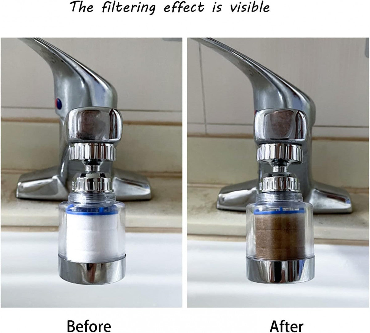 💧 360° Rotating Water Faucet Filter – Hard Water Purifier & Splash-Free Tap