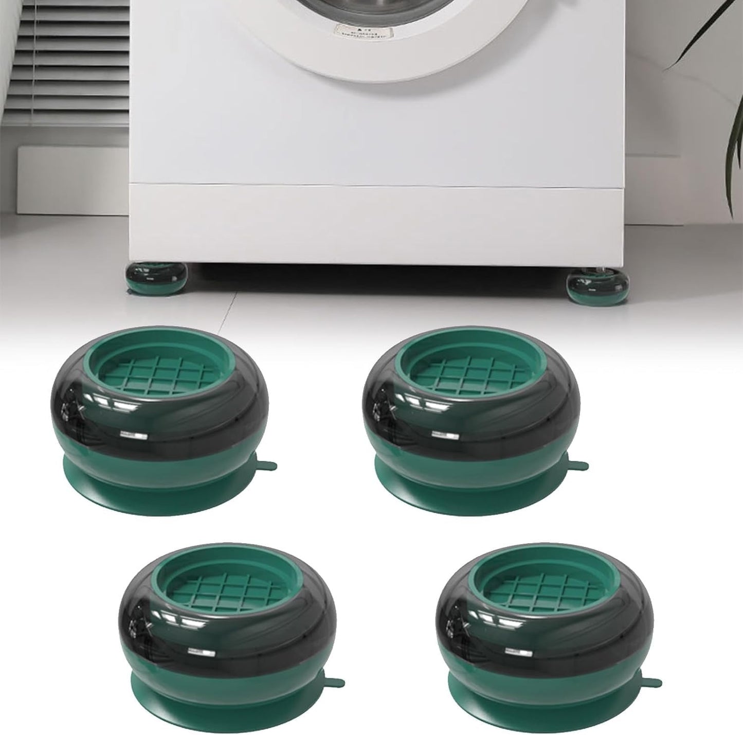 Washing Machine Pads - Shock & Noise Cancelling Support, Reducing Anti Slip Anti Vibration Feet Pads, Anti-Walk Dryer Washer Pads (4pcs Pack)