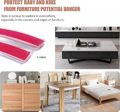 👶 Silicone Edge Protector Strip – Transparent Baby Safety Corner & Edge Guard