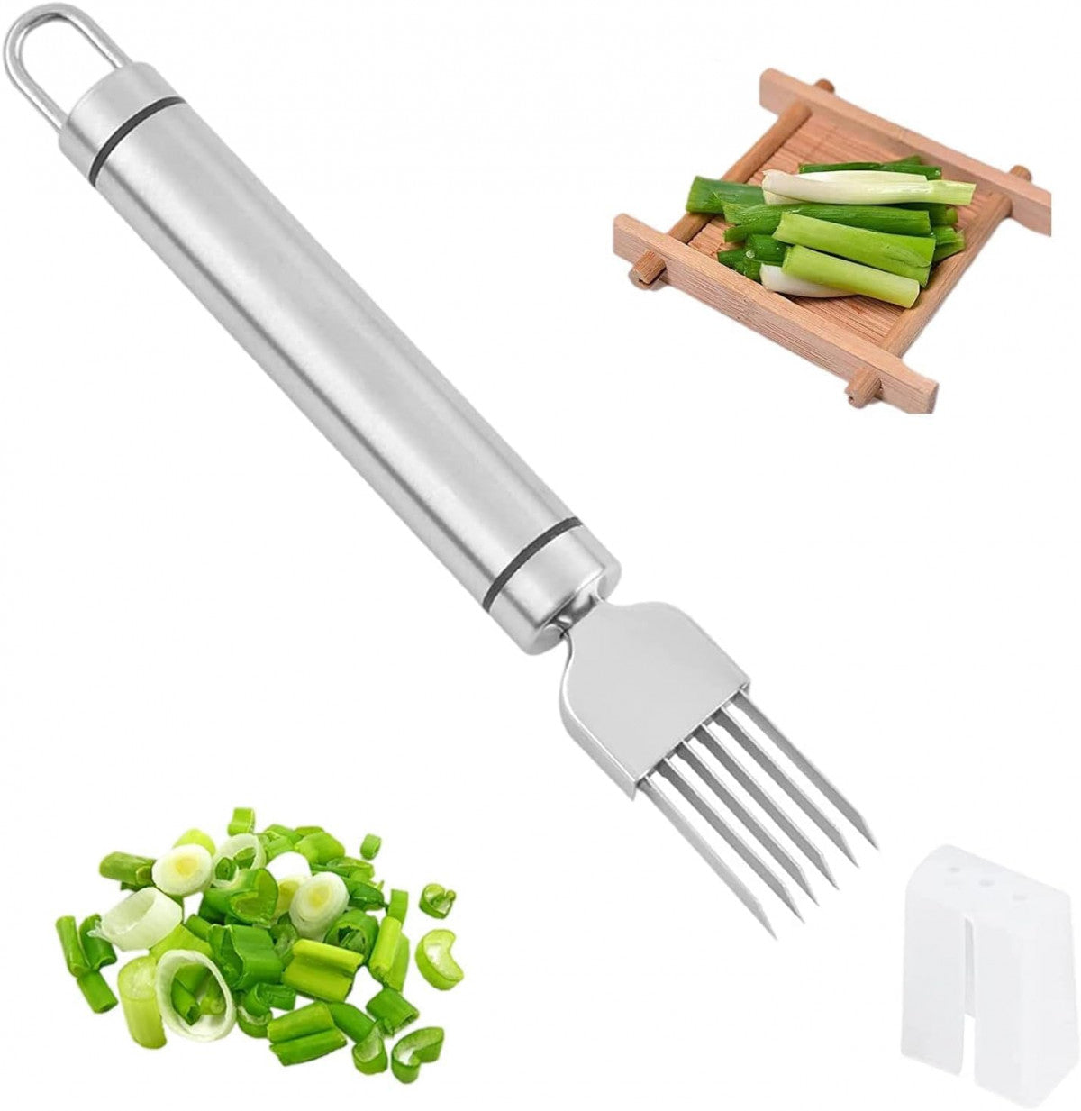 SS Vegetable Grater & Multi-Blade Slicer – Stainless Steel Onion & Veg Cutter