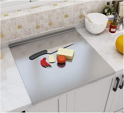 Stainless Steel Cutting Boards Worktop Protector Household Kitchen Convenient - Size:40*60 CM - Silver