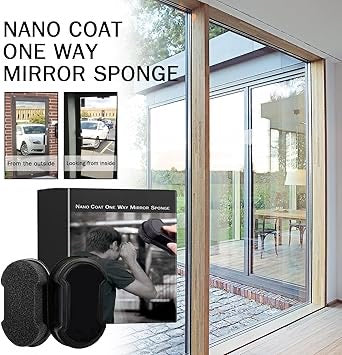 Nano Coated One-Way Disposable Mirror Film – Privacy Nano Layer for Windows & Rearview Mirrors | Reflective Privacy Sheet