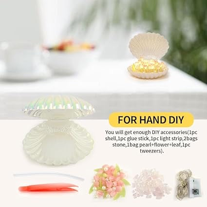 Tulip Night Light Flower Lamp Shell Light, Tulips Bedroom Table Lamps,Christmas Birthday Gifts for Women Her Girlfriend Wife Sister Girls Children Home Decor