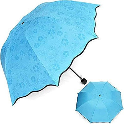 Magic Umbrella – Water Flower Pattern | Windproof, UV-Resistant & Foldable Travel Umbrella