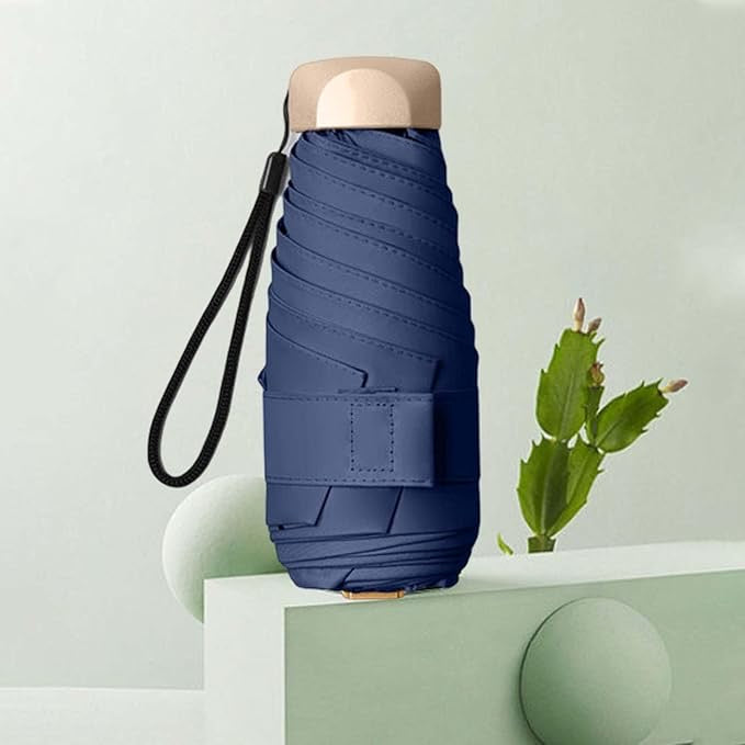 Mini Travel Sun Umbrella with Case, Small Compact UV Protection Umbrella for Sun and Rain, Lightweight Windproof Umbrella for Women Men Kids Umbrella Windproof Umbrellas Portable Folding Manual Umbrella Women Men Ultralight Rain Sun Umbrella Anti Uv