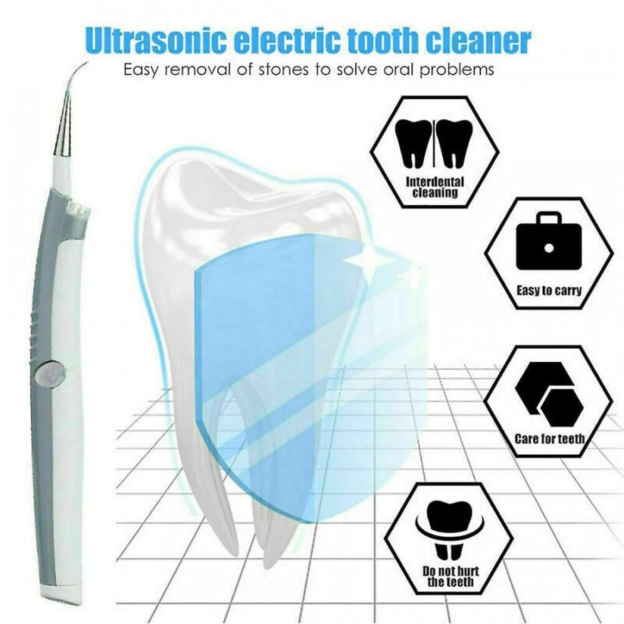 Ultrasonic Electric Dental Cleaner with LED Light – Professional Plaque & Tartar Remover
