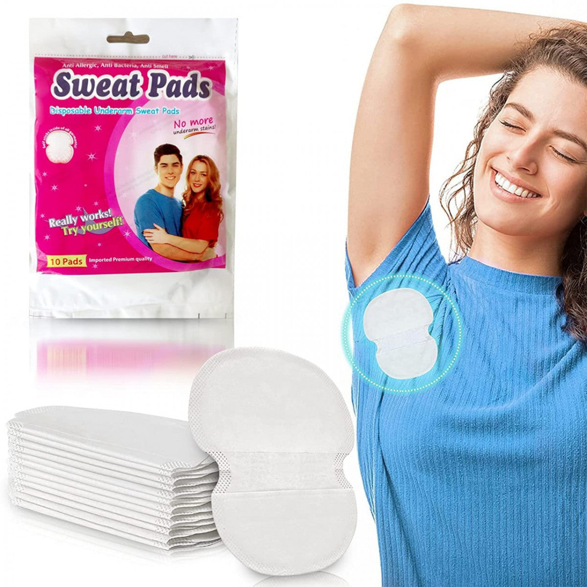 Underarm Sweat Pads – Disposable Sweat Absorbing & Anti-Stain Protection Shields