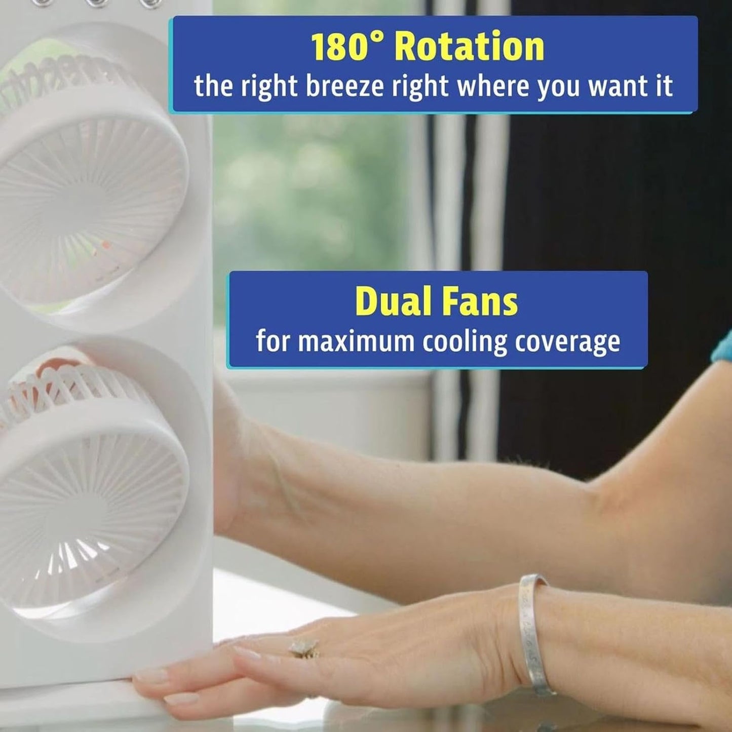 3-in-1 Portable Mist Fan – Dual-Sided Air Cooler, Humidifier & LED Light | USB Rechargeable Mini Fan for Home, Office, Travel & Camping