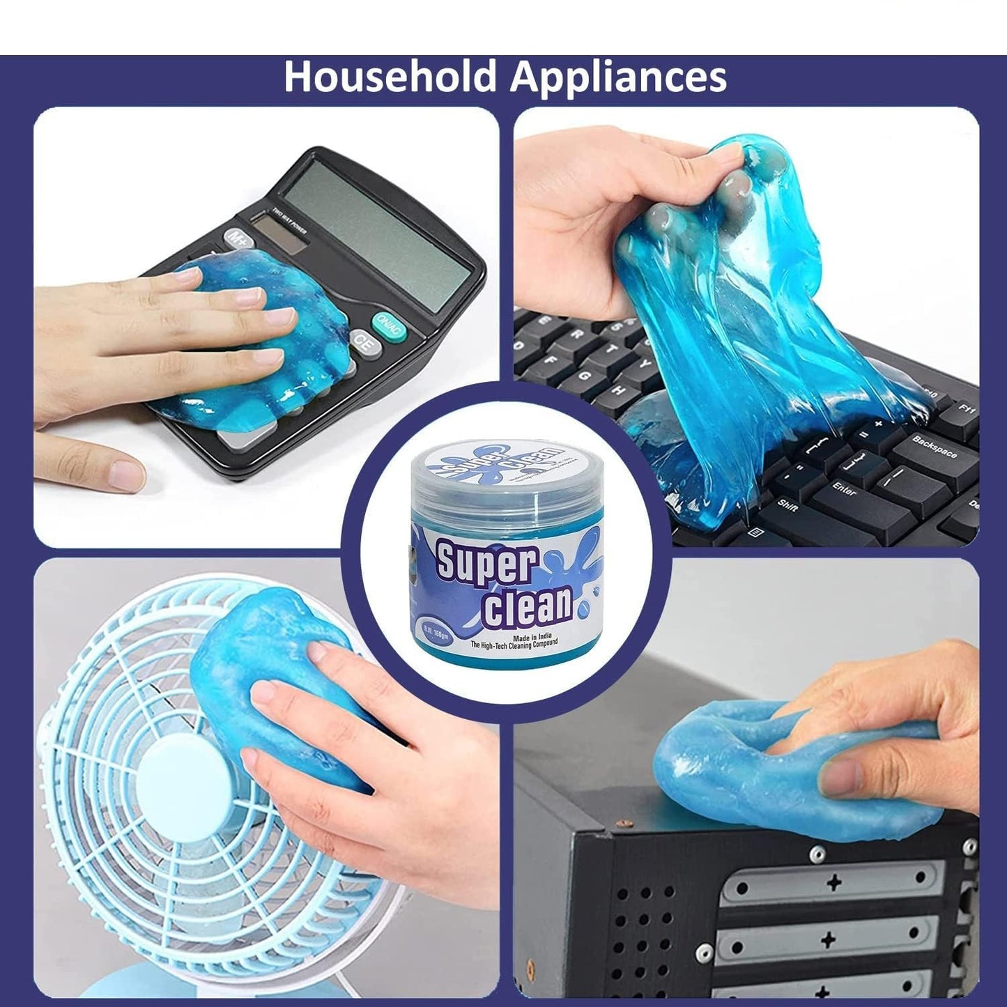 Super Clean Magic Gel – Reusable Dust Cleaner for Car, Keyboard & Gadgets