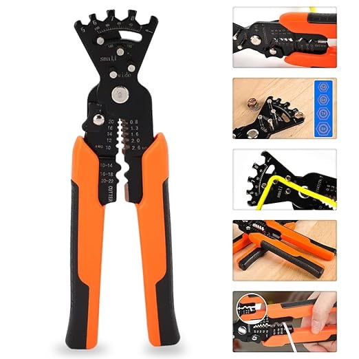 5-in-1 Wire Stripper & Bending Pliers – Multifunctional Electrician Tool for Cutting, Stripping, Crimping, Winding & Wrenching, Non-Slip Handle