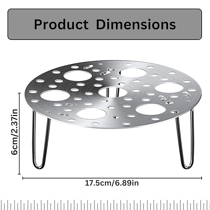 Premium Stainless Steel Vegetable Steamer Basket – Folding Expandable Steam Rack & Egg Steamer for All Pot Sizes