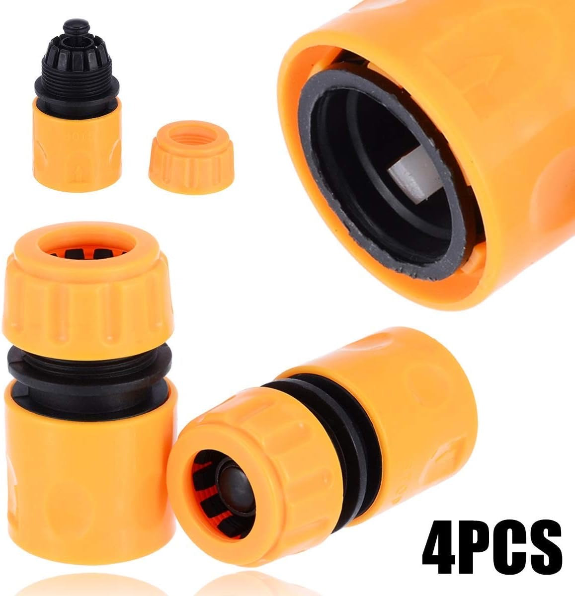 Hose Connectors 4Pcs Garden Water Hose Pipe Tap Connection Connector Fitting Adapter For Water Pipe Joints Cleaning Car Wash Garden Irrigation For Home, Garden, Park