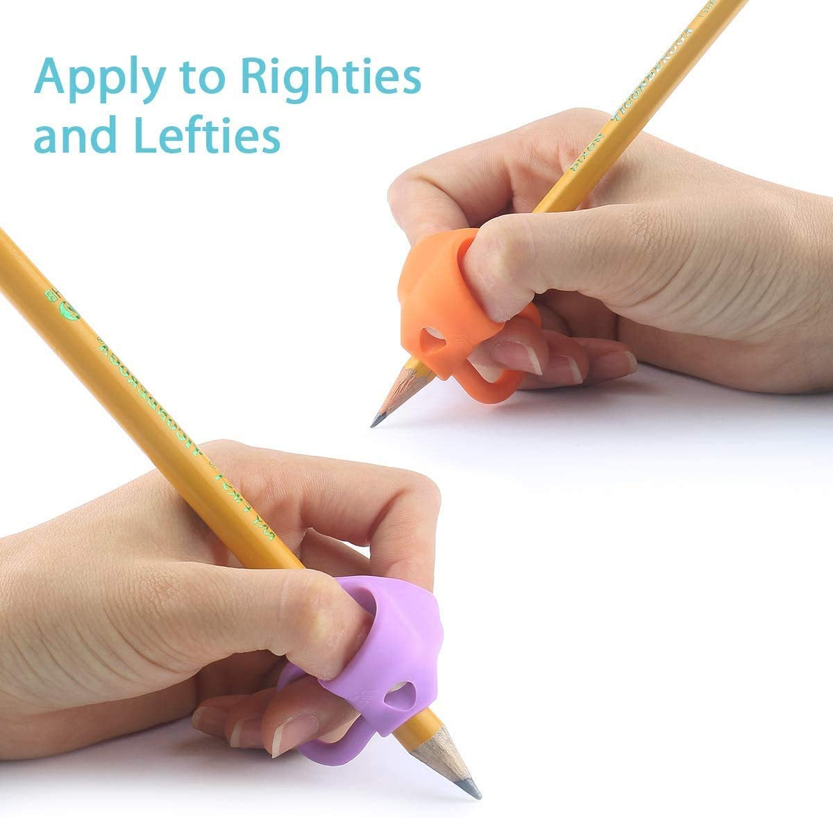 Soft Silicone Pencil Gripper For Kids Writing Pencil Holder, Pen Holder Or Finger Grip Handwriting Pencil Grip Holder (Multicolor - 5pcs Pack)