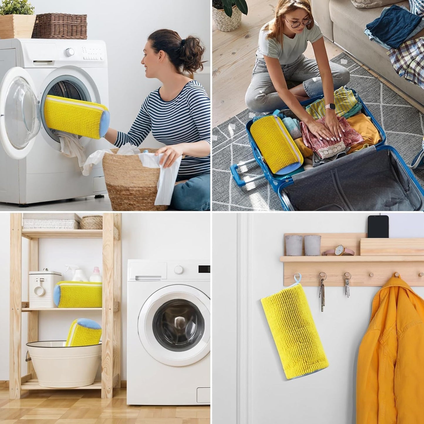 Premium Shoe Washing Bag – Invisible Zipper, 360° Cleaning & Protection