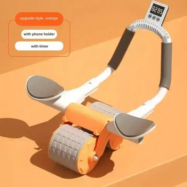 New AB Roller with Mobile Stand & Digital Timer – Ultra-Stable Abdominal Workout Wheel for Core Training & Fat Loss