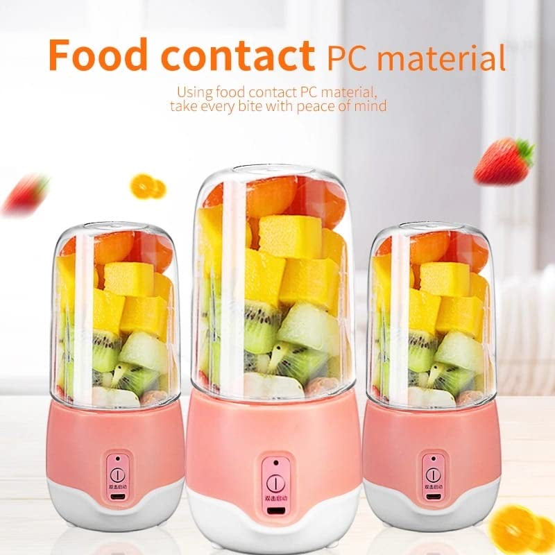 Smart Portable Electric USB Juice Blender – 6 Blade Rechargeable Mini Juicer Bottle for Smoothies & Shakes