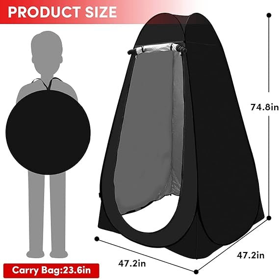 Portable Privacy Pop-Up Tent – Outdoor Changing Room, Shower, Toilet & Rain Shelter with Waterproof & UV Protection