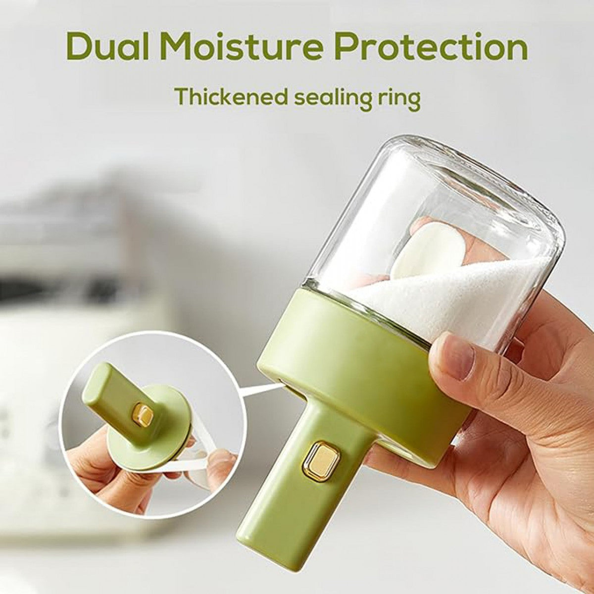 Glass Spice Jars with Built-In Retractable Spoons & Airtight Lids – Dustproof & Easy to Clean