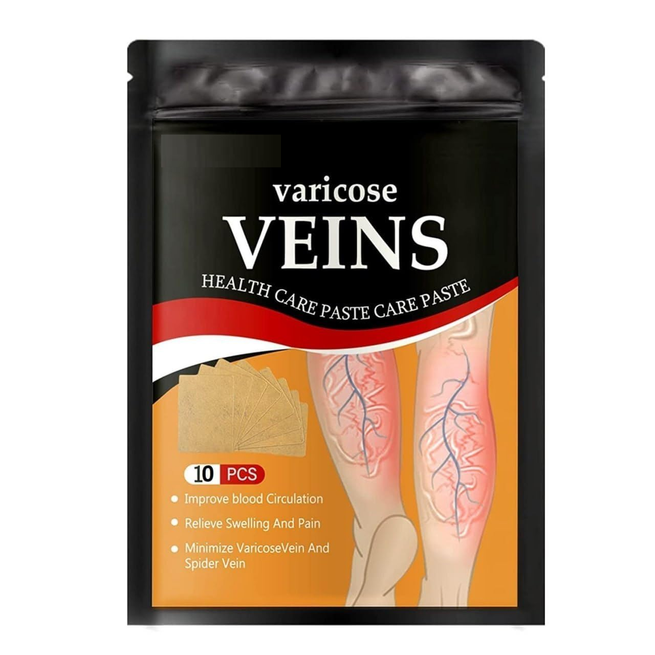 Varicose Veins Patches Skin-Friendly Non-Toxic
Improve Varicosity Dredge Vein Relieve Soothe Swelling Pain - 10 pcs pack
