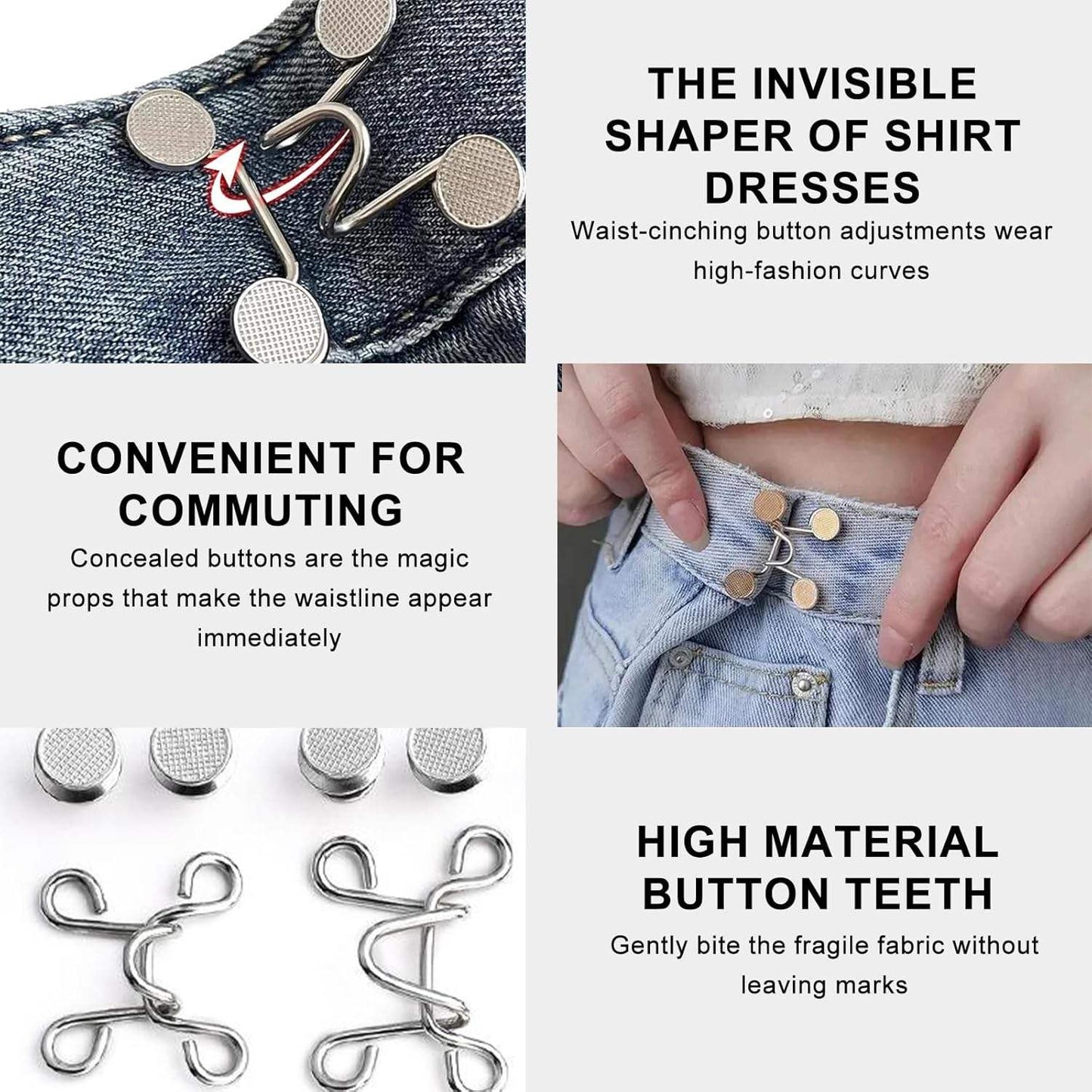 Jeans Tightening Clip – Adjustable No-Sew Button for Perfect Fit