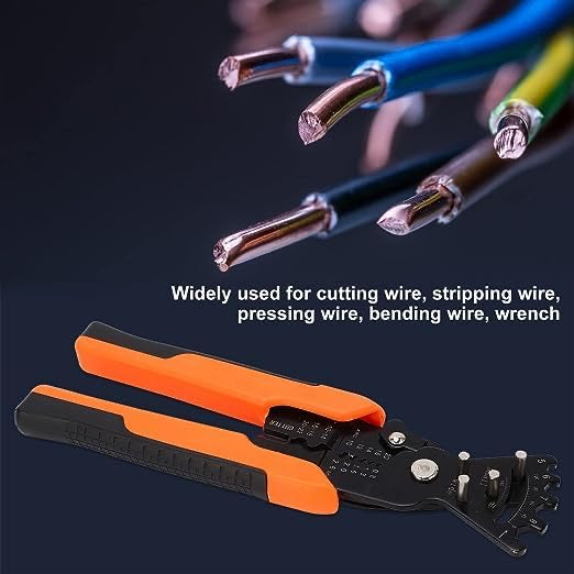 5-in-1 Wire Stripper & Bending Pliers – Multifunctional Electrician Tool for Cutting, Stripping, Crimping, Winding & Wrenching, Non-Slip Handle