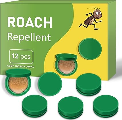 Natural Roach Bait Stations – Non-Toxic Cockroach Killer & Repellent | Indoor/Outdoor 12-Pack, Long-Lasting Nest Elimination