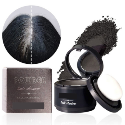 Black Hair Powder – Instant Root Touch-Up & Thinning Hair Concealer (48-Hour Hold)
