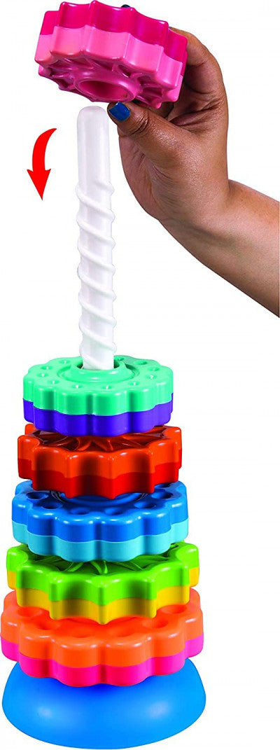 Spinning Tower Game – Fun Stacking & Balancing Game for Kids, Family & Party Play - Multicolor