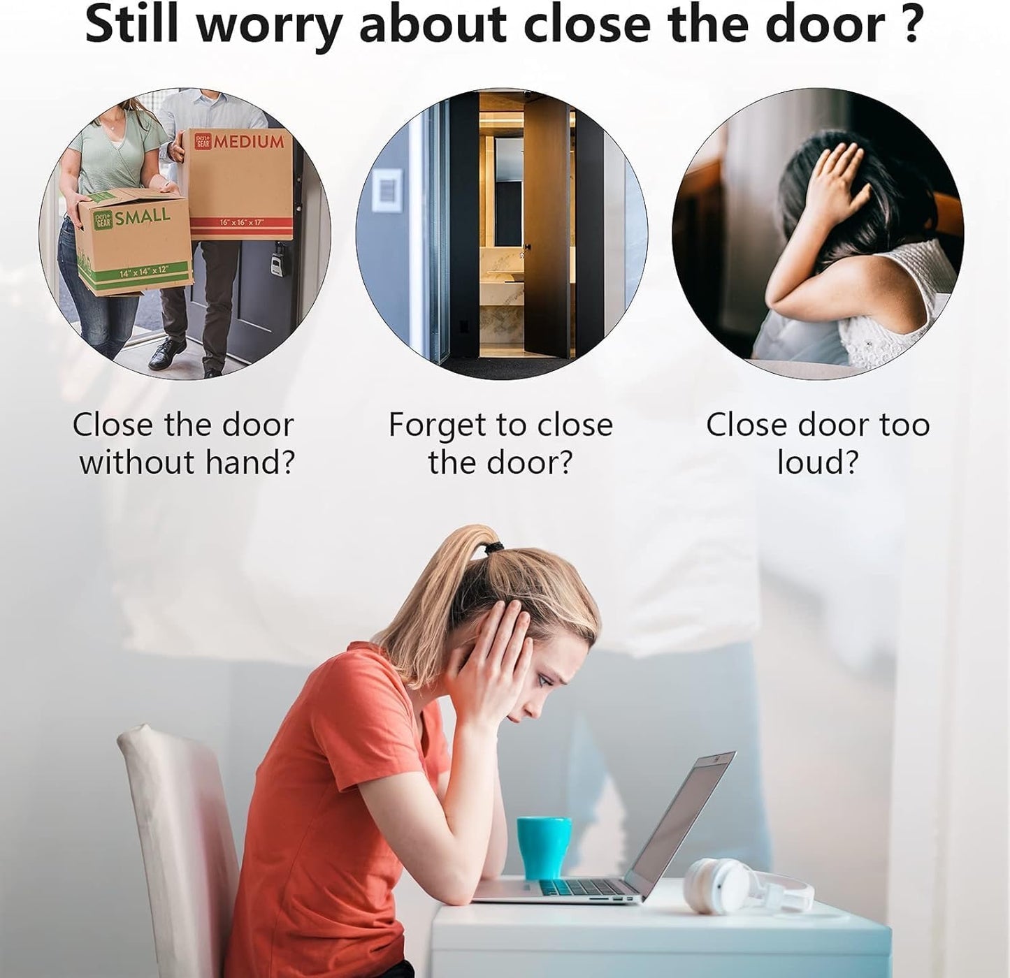 Automatic Adjustable Door Closer – Rust-Proof Stainless Steel Self-Closing Safety Spring for Residential & Commercial Doors