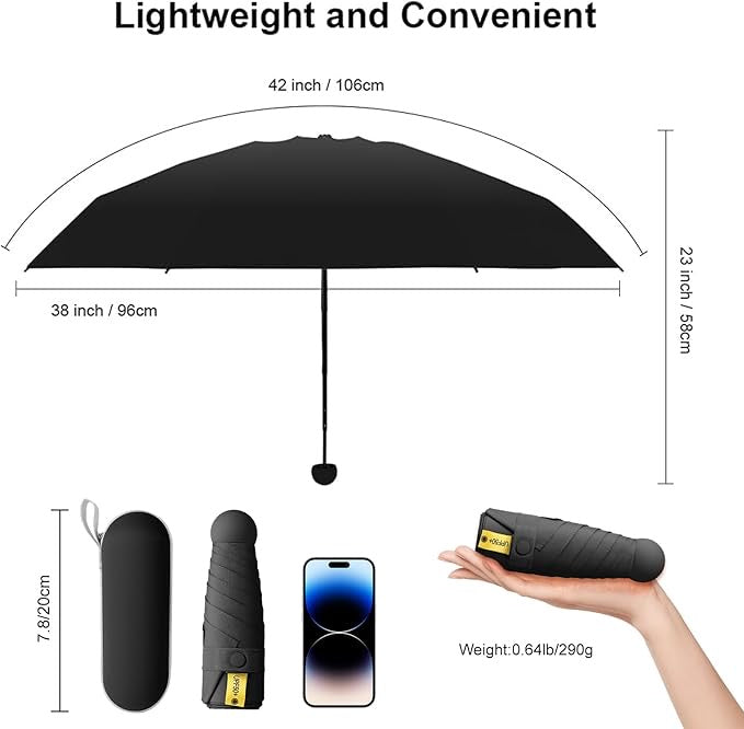 Mini Capsule Umbrella – Compact UV Protection Sun & Rain Umbrella for Women & Men