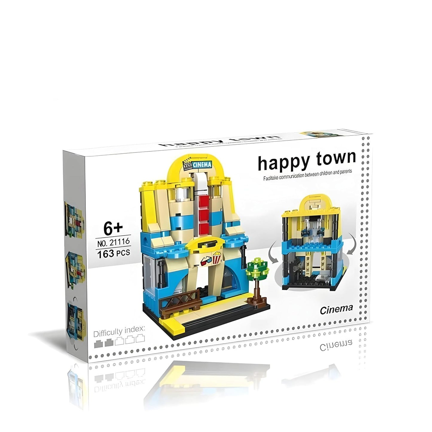 Happy Town Building Blocks – 163 PCS Boat Construction Set for Kids with Bright Colors & Safe ABS Material