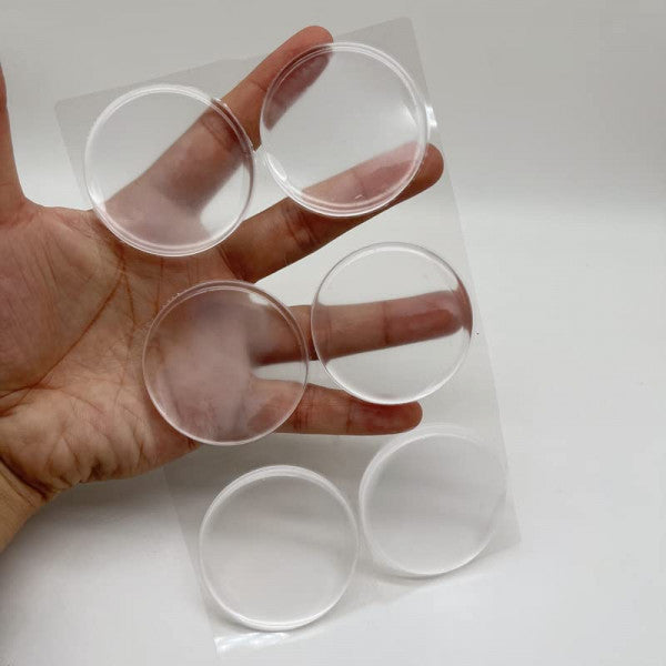 Clear Silicone Wall Protector Pads – Shock-Absorbing Door Bumpers with Strong Self-Adhesive for Scratch-Free Walls (Set of 6)