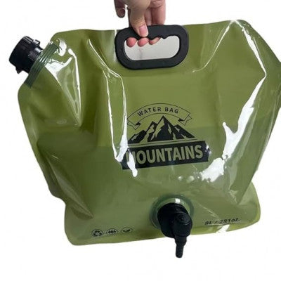 8L Folding Water Bag – Portable BPA-Free Water Container with Faucet & Carry Handle for Camping, Hiking & Travel