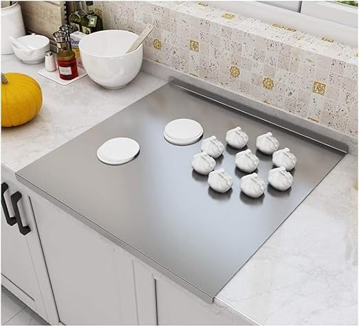 Stainless Steel Cutting Boards Worktop Protector Household Kitchen Convenient - Size:40*60 CM - Silver