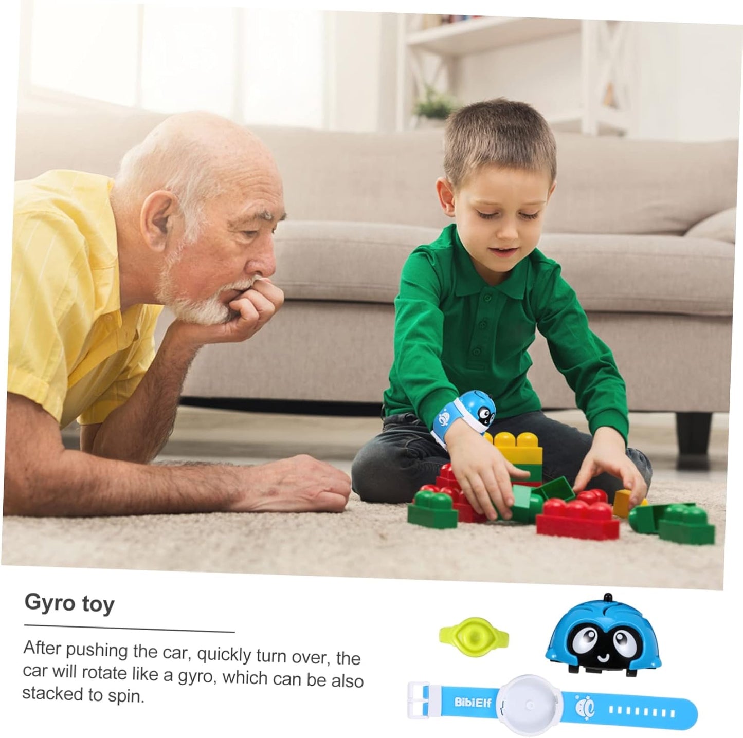 3-in-1 Gyro Spin Car Toy Set – Wearable Inertia-Powered Cars with Watch Straps | Educational Spinning Toys for Kids & Toddlers