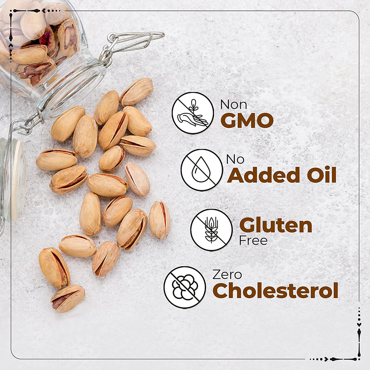 Roasted Unsalted Pistachios (In-Shell) – Naturally Crunchy, Premium-Grade Pista with No Added Salt – Healthy, Heart-Friendly Snack