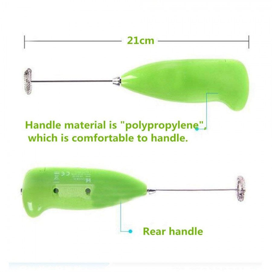 Handheld Coffee Beater & Milk Frother – Stainless Steel Electric Mixer for Cappuccino, Lassi & Protein Shakes