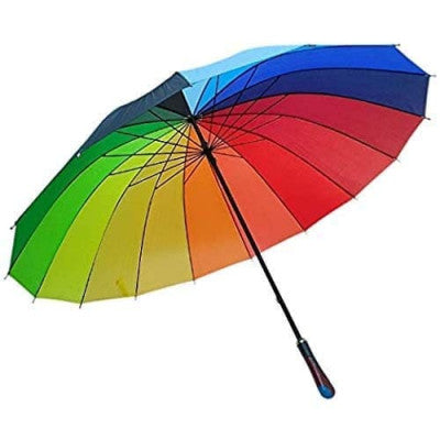 Large Rainbow Umbrella – Windproof, Auto-Open, Multicolor for 2 People