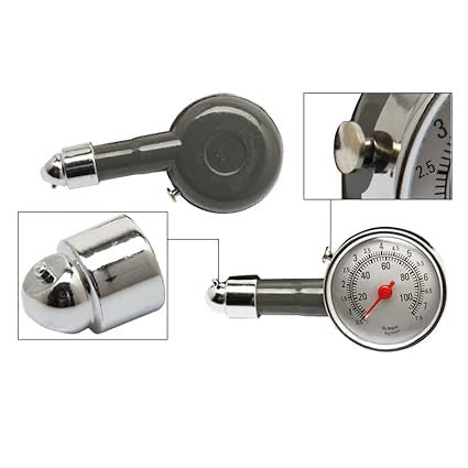 Analog Tire Pressure Gauge – High Precision PSI/Bar Meter for Car, Bike, and Motorcycle Tyres | Durable Metal Body