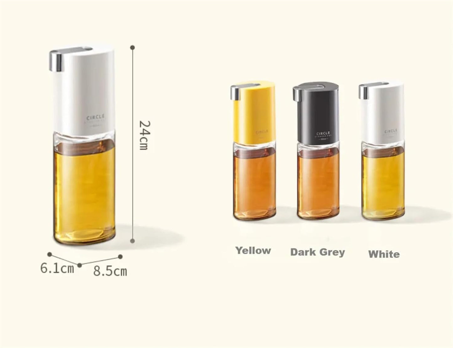 500ML Automatic Oil Dispenser Bottle – Precision Pouring with Gravity-Flip Lid