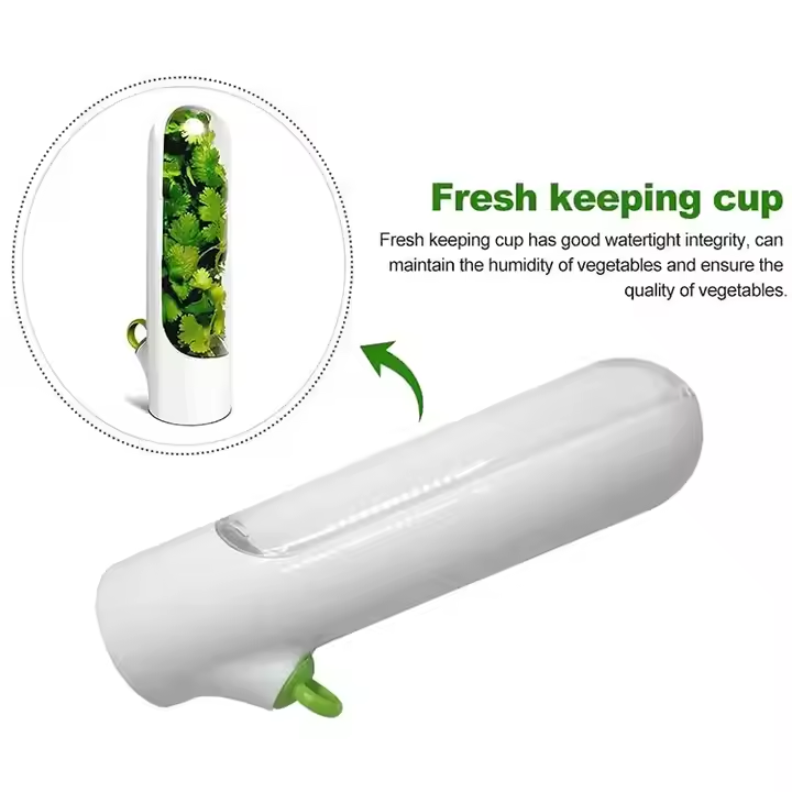 Herb Savor Pod white-transparent BPA Free The Fridge Small Vegetable, Herbs container Keep fresh Innovation that Works Fresh Cut Herbs