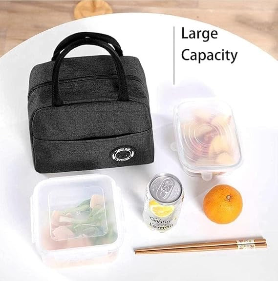 Waterproof Thermal Insulated Travel Storage Leak-Proof Hot Cold Lunch Bag Reusable Tote Bag with Inner Aluminum Foil for School Picnic Office Outdoor