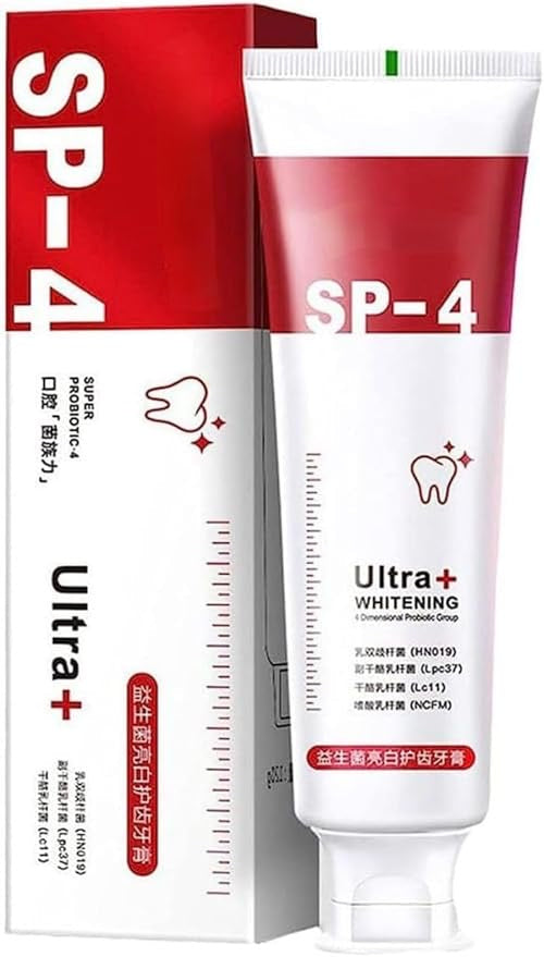 New Sp-4 Toothpaste, Brightening & Stain Removing Probiotic Whitening Teeth Whitener Toothpaste, Natural Tooth