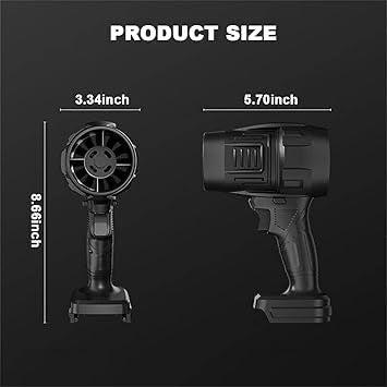 Cordless Leaf Blower with 24V Battery – High-Pressure Electric Blower for Lawn Care, Patio, Car Drying & Snow Removal