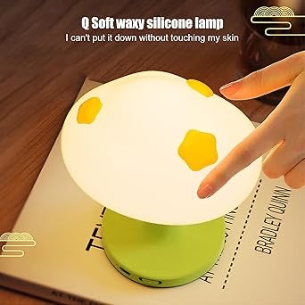 Cloud Bedside Lamp Battery Powered Kids Night Light Small Table Lamp for Baby Nursery Room Essentials Newborn Kawaii Mushroom Touch Lamp