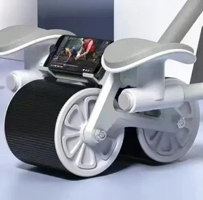 New AB Roller with Mobile Stand & Digital Timer – Ultra-Stable Abdominal Workout Wheel for Core Training & Fat Loss